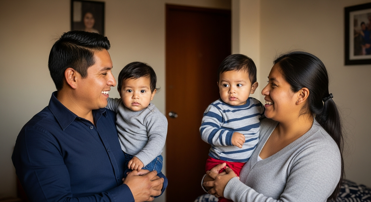 Policía SSC CDMX con familia en hogar con estabilidad financiera