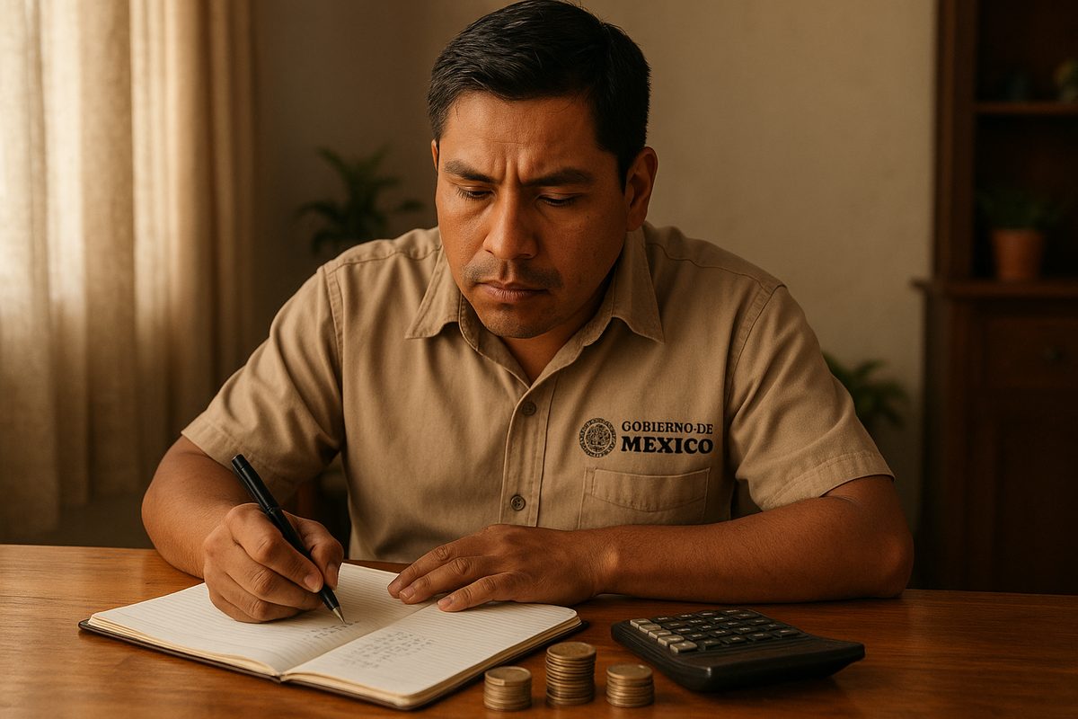 Trabajador de gobierno anota su ahorro para el retiro
