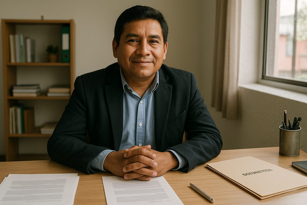 Trabajador del gobierno tranquilo tras entender su crédito de nómina