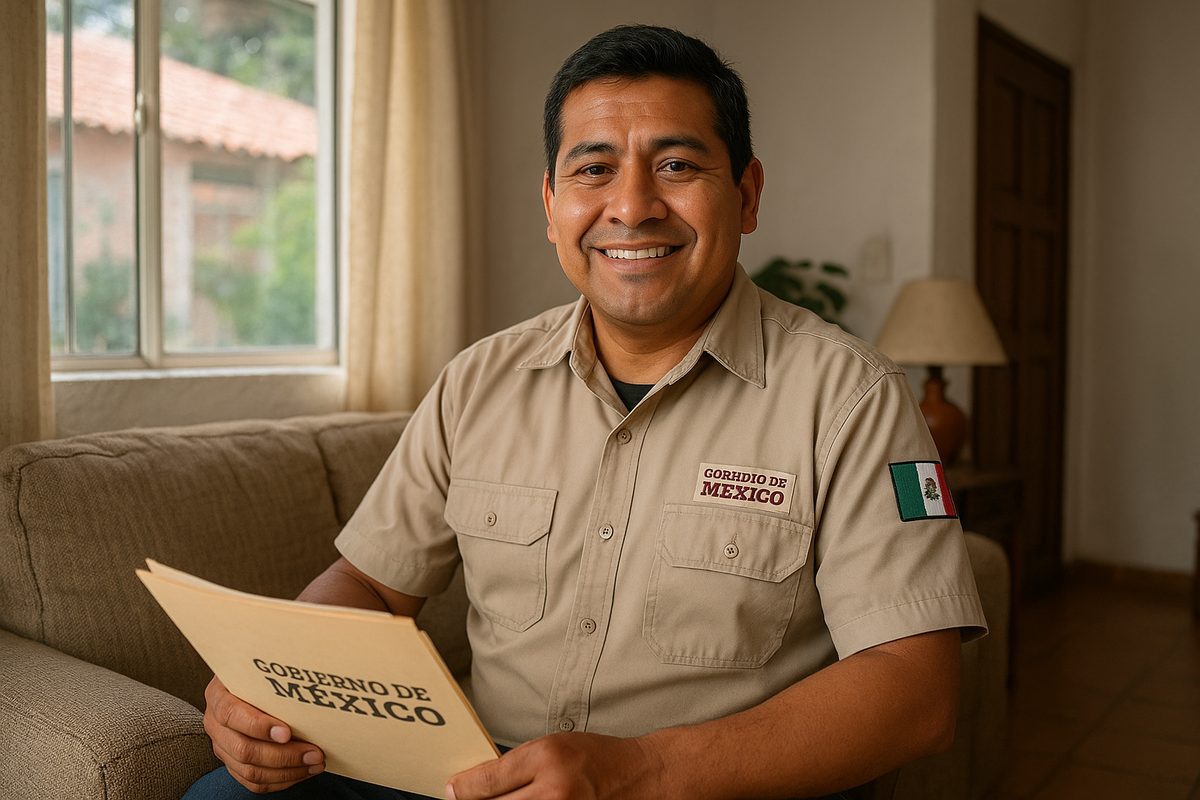 Empleado del Gobierno del Estado de México satisfecho en su hogar